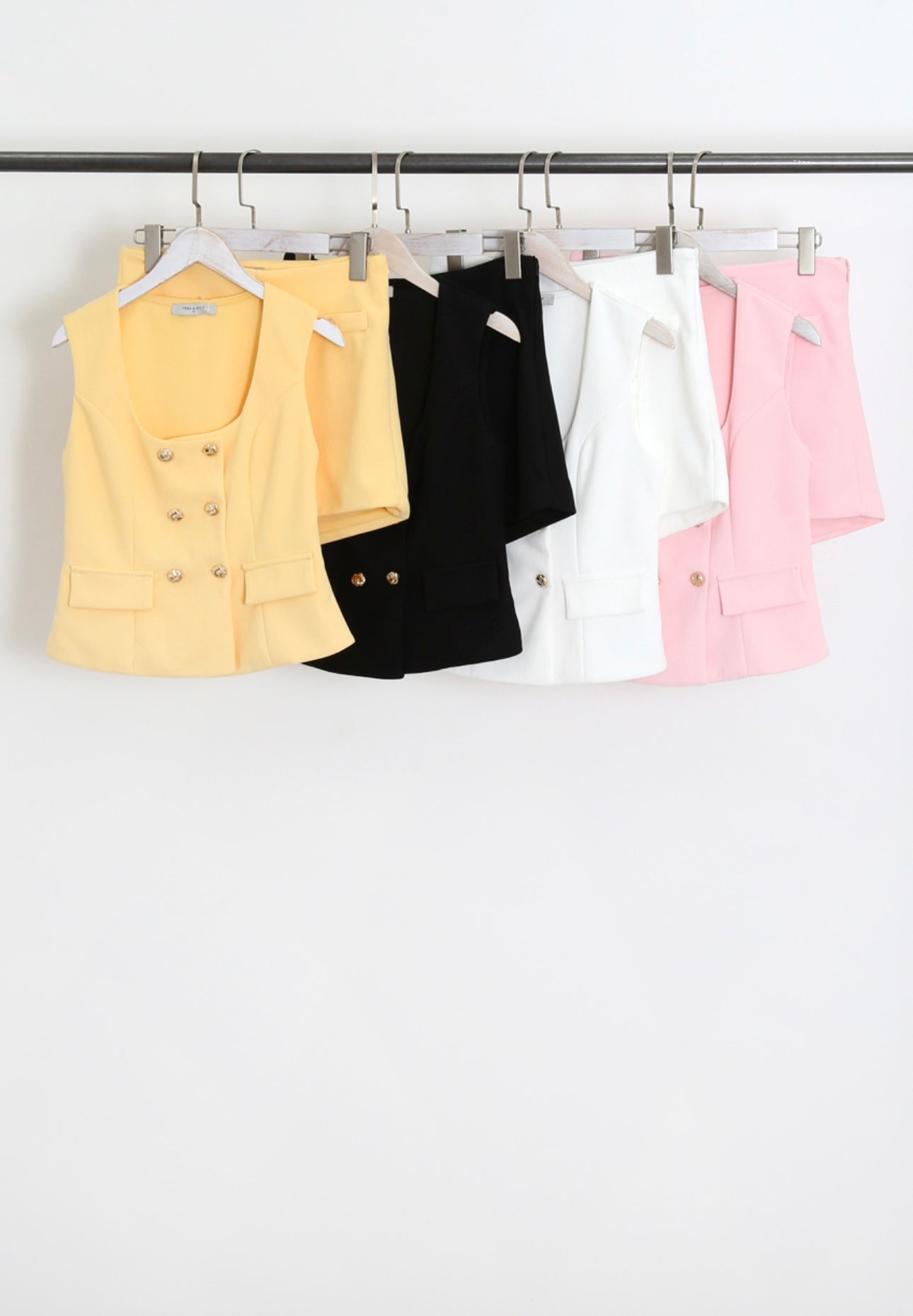 Square Neck Waistcoat And Tailored Shorts Set