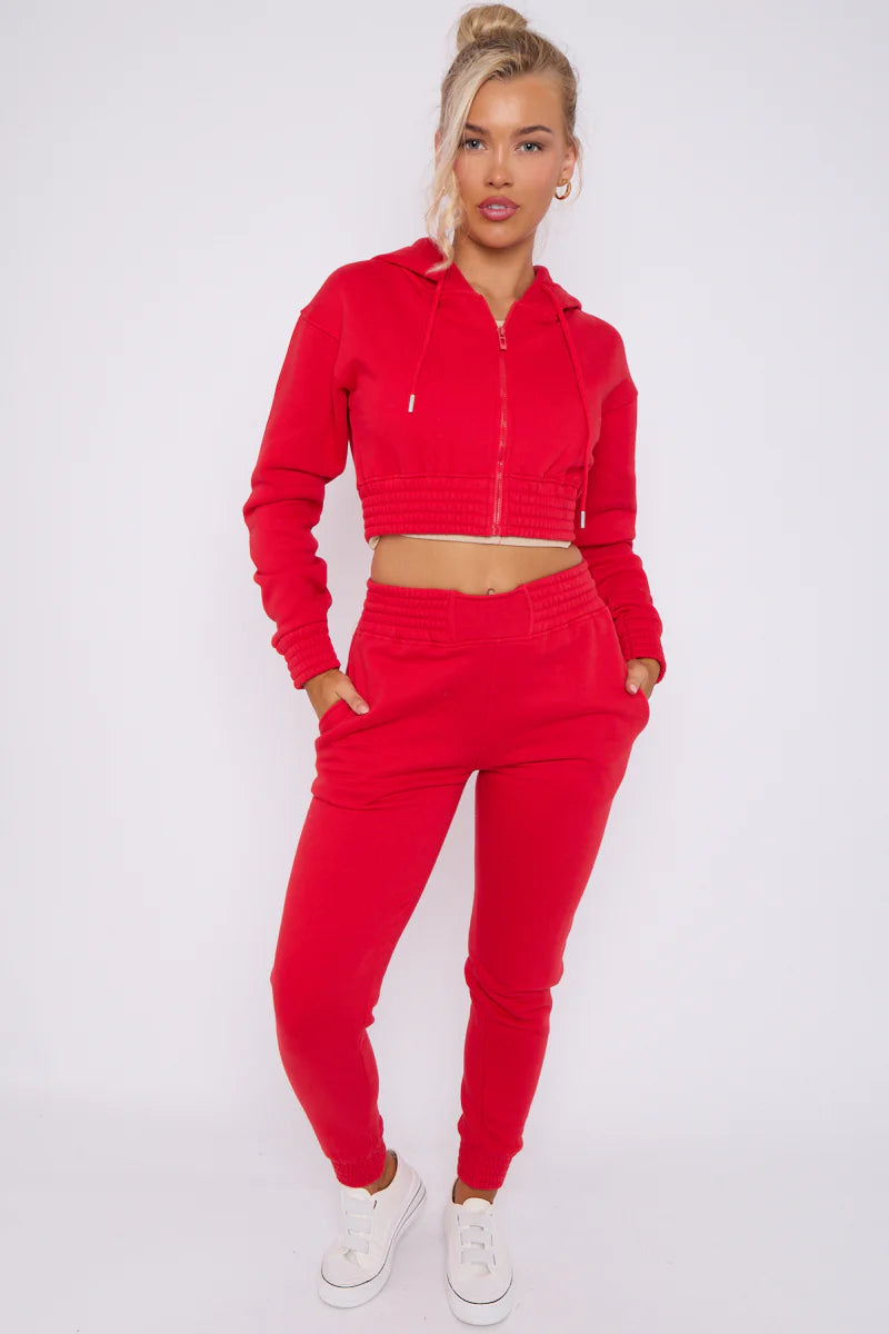 Cropped zip up tracksuit hotsell