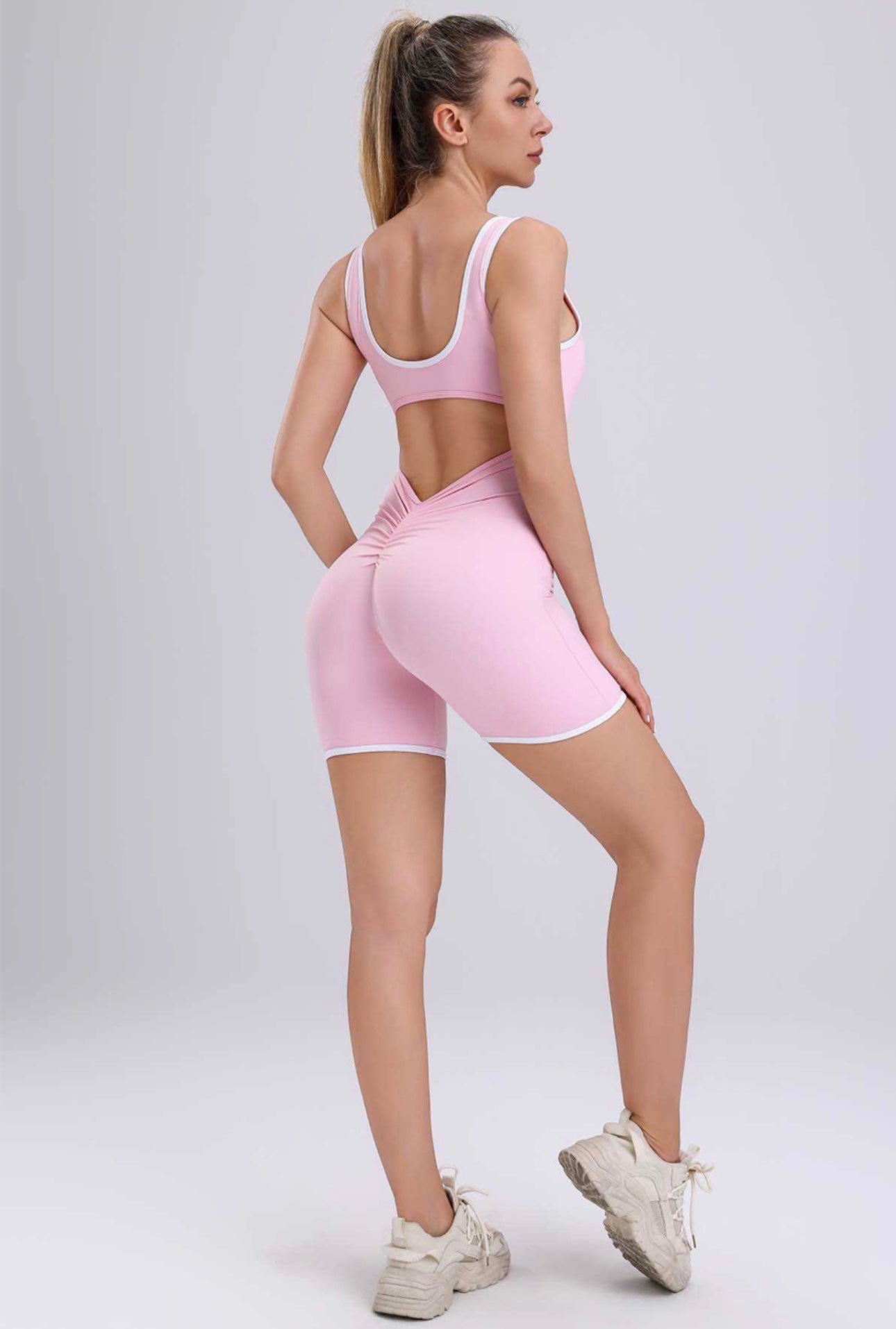 Scrunch bum padded bra unitard