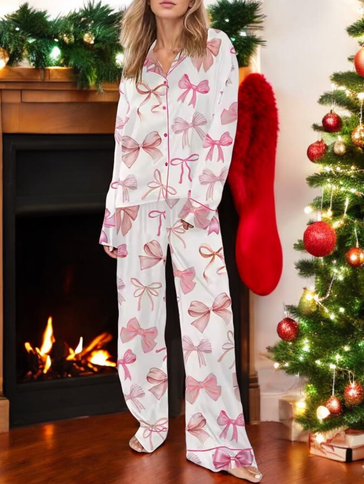 Bow Trouser Pyjama Set